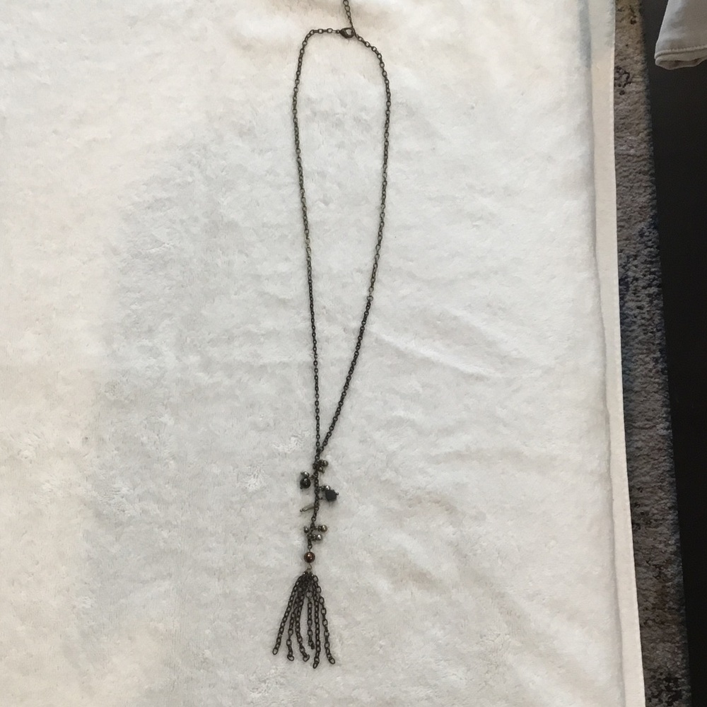 Elegant Black Tassel Necklace
